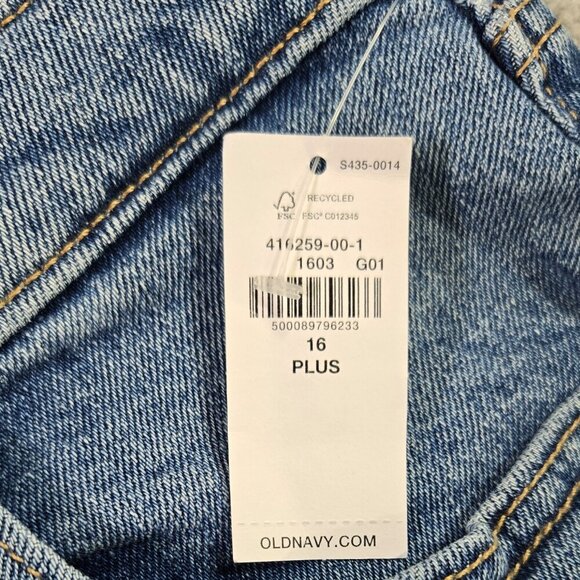 Old Navy NWT High Waisted Built In Tough Flare Jeans Medium Wash Girls 16 Plus - Picture 8 of 11